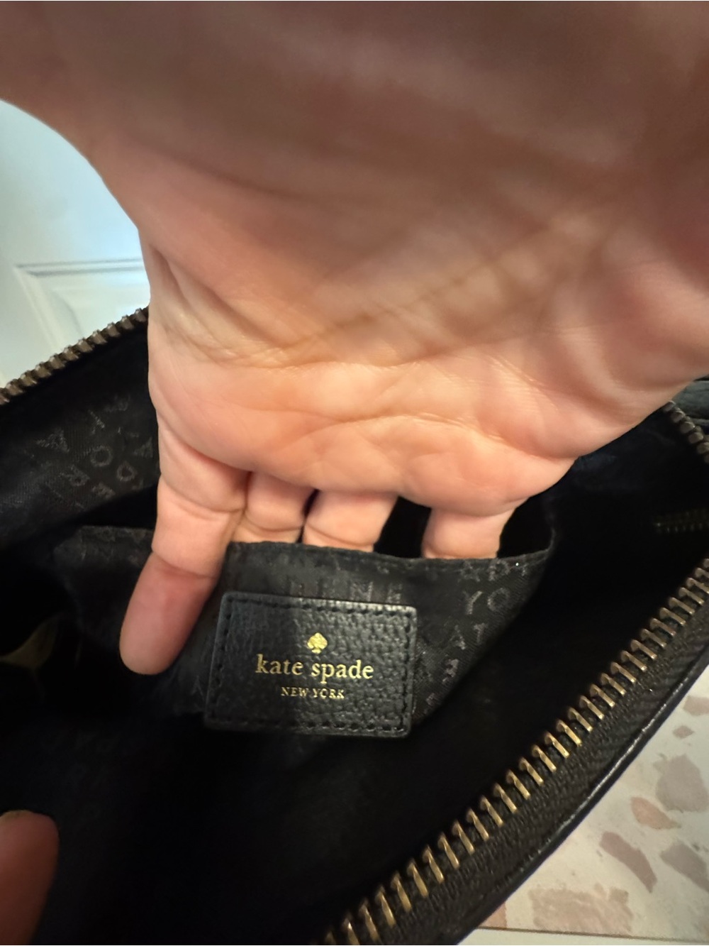 Kate Spade Black Leather Crossbody Bag with Gold Hardware - Picture 8 of 16